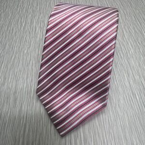 Robert Jensen Hand Sewn Silk Striped Tie Made in Italy Mens Classic